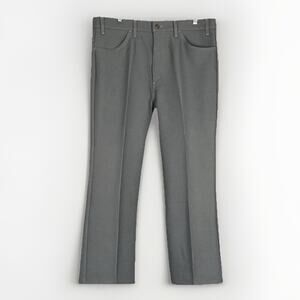 VTG Levis 70s 80s Dress Pants Mens 38x30 Gray 517 Dacron Polyester Action Slacks